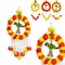 Pack of 1 Parrot Marigold Hanging Jhoomer Marigold Wall Hanging Artificial Flowers Wedding Garland Pooja Backdrop Indian Mehndi Decor Diwali Decor Latkan